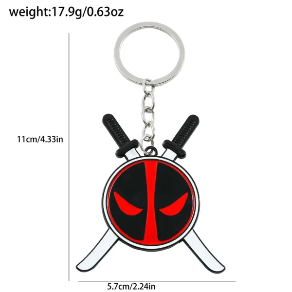 2pcs Marvel Movie Deadpool & Wolverine Necklace Best Friends Set Split Heart Matching Pendant Keychain for Fans Accessories Gift - Image 4