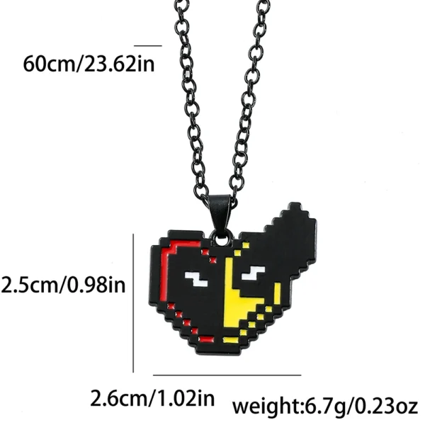 2pcs Marvel Movie Deadpool & Wolverine Necklace Best Friends Set Split Heart Matching Pendant Keychain for Fans Accessories Gift - Image 8