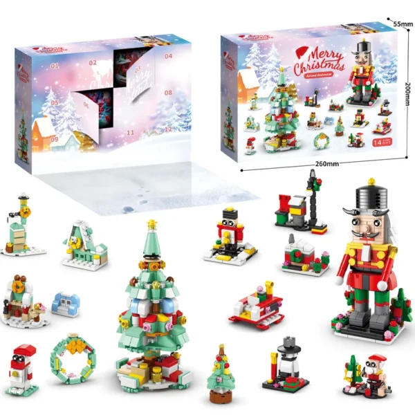 Christmas Building Blocks Set Box Kids Toys 24Days Xmas Advent Calendar Bricks Diy Kit Gift - Image 13