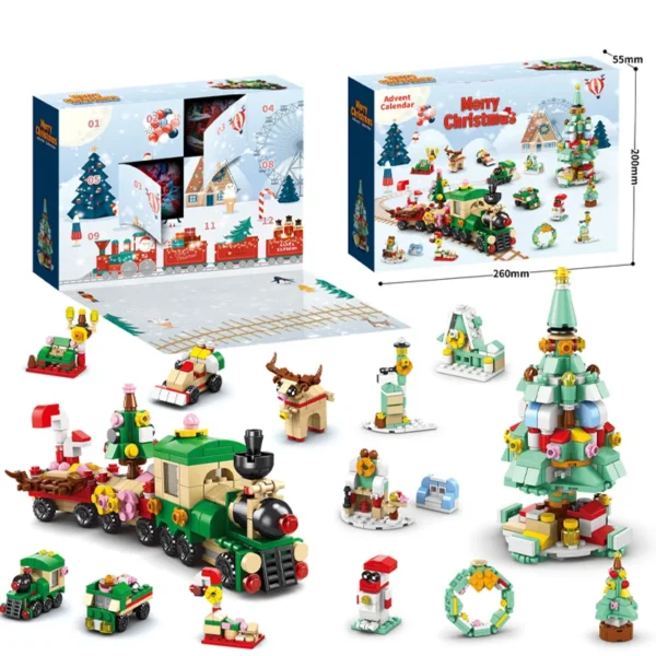 Christmas Building Blocks Set Box Kids Toys 24Days Xmas Advent Calendar Bricks Diy Kit Gift - Image 4