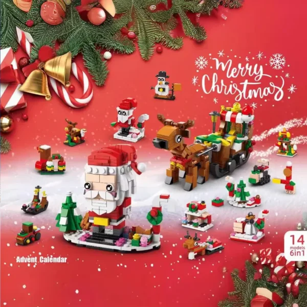 Christmas Building Blocks Set Box Kids Toys 24Days Xmas Advent Calendar Bricks Diy Kit Gift - Image 12