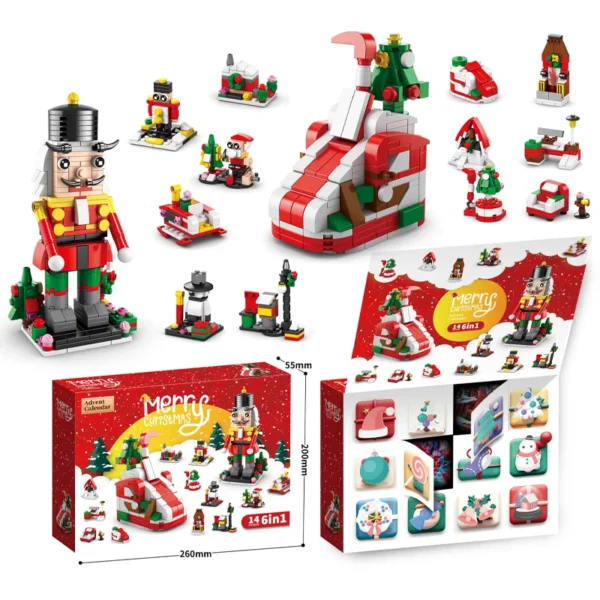Christmas Building Blocks Set Box Kids Toys 24Days Xmas Advent Calendar Bricks Diy Kit Gift - Image 5