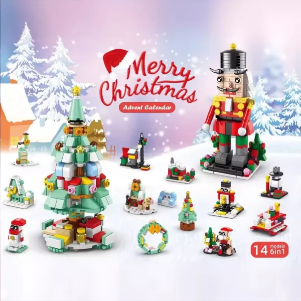 Christmas Building Blocks Set Box Kids Toys 24Days Xmas Advent Calendar Bricks Diy Kit Gift - Image 9