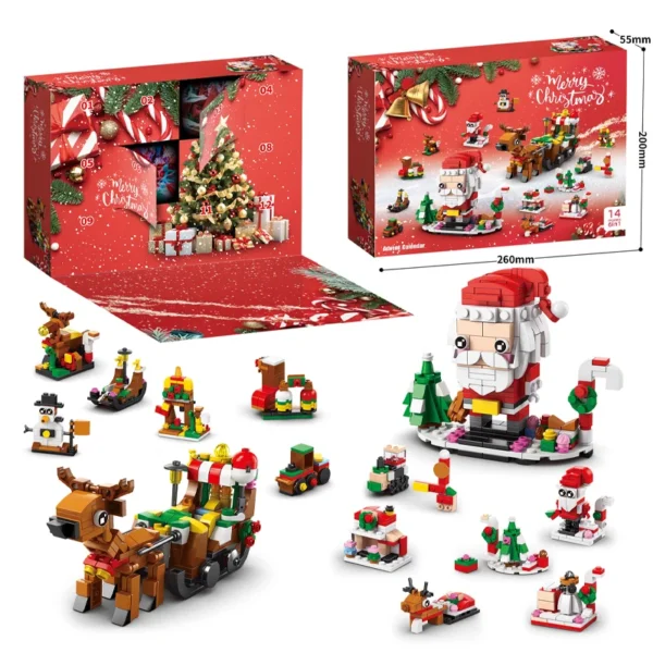 Christmas Building Blocks Set Box Kids Toys 24Days Xmas Advent Calendar Bricks Diy Kit Gift - Image 7