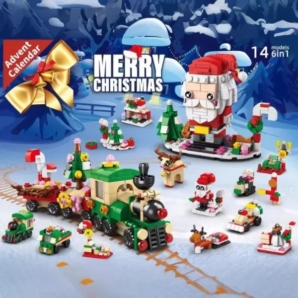 Christmas Building Blocks Set Box Kids Toys 24Days Xmas Advent Calendar Bricks Diy Kit Gift - Image 6